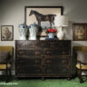Entry Way Wood Cabinet and Horse Painting - Nathan Taylor - design interior photography